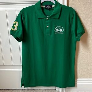 La Martina men’s green polo shirt , short sleeve . Size M